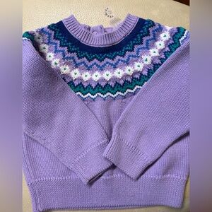 Purple Patterned Toddler Sweater